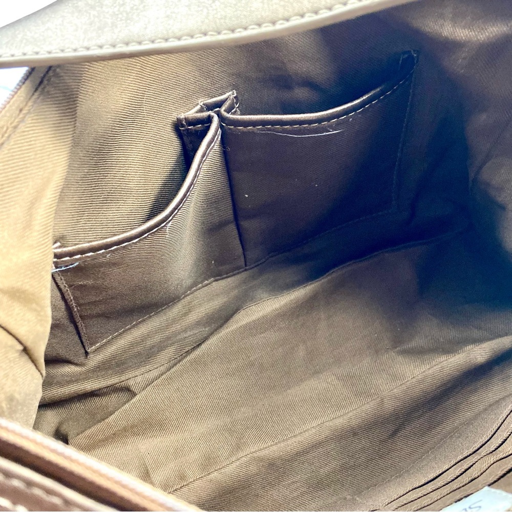 Studio Works Bronze Metallic Copper Hobo Handbag Leather Shoulder Bag Purse - Picture 13 of 15